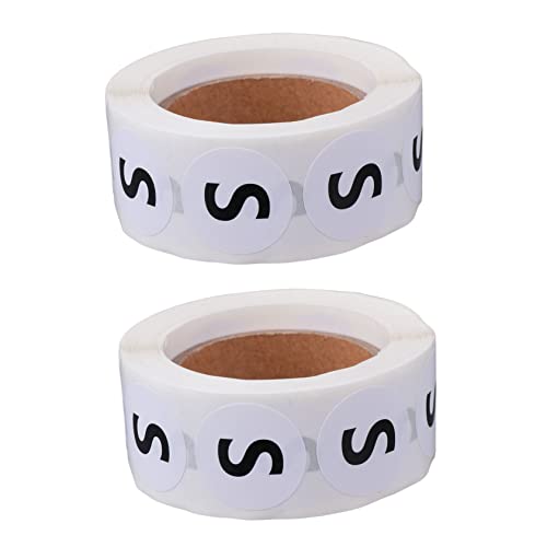 PartyKindom 2Rolle Rollenkleidergrößen Aufkleber Selbstklebende Etiketten für Kleidung Runde Größensticker pro für Klare Markierungen und Professionelles Aussehen von PartyKindom