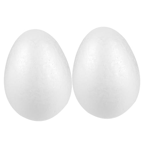 PartyKindom 2Stücke DIY Ostereier Dekoration Eier für Bastelprojekte Weiß für Osterfeste und Kreative Aktivitäten Familie von PartyKindom