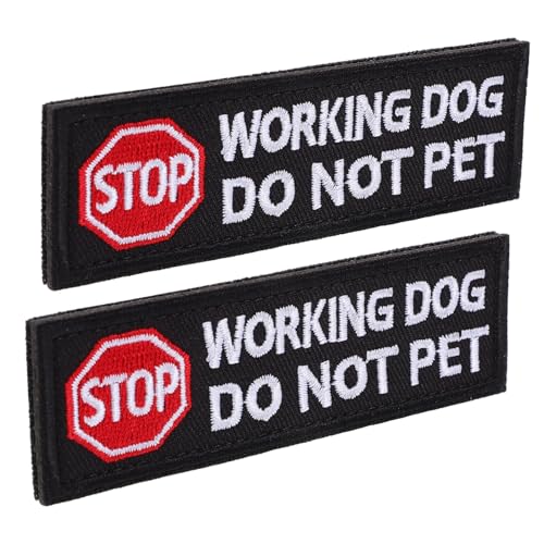 PartyKindom 2Stücke Hundepatches nicht Streicheln Aufnäher für Hundegeschirr Weiche und Haustierfreundliche Materialien Stilvolle Stickerei Einfach Anzubringen für Diensthunde PartyKindom 2Stücke Hundepatches nicht Streicheln Aufnäher für Hundegeschirr Weiche und Haustierfreundliche Materialien Stilvolle Stickerei Einfach Anzubringen für Diensthunde von PartyKindom