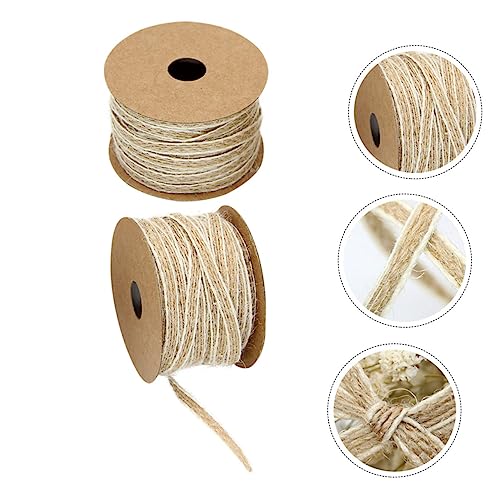 PartyKindom 2Stücke Jute Spitzenband für Retro Hochzeitsdeko und DIY Geschenkverpackung Umweltfreundliches Leinenmaterial für Weihnachten und Partys PartyKindom 2Stücke Jute Spitzenband für Retro Hochzeitsdeko und DIY Geschenkverpackung Umweltfreundliches Leinenmaterial für Weihnachten und Partys von PartyKindom