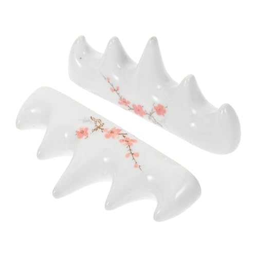PartyKindom 2Stücke Kalligraphie Pinsel Halter Keramische Bürstenständer im Bergdesign für Kalligraphie und Zeichenstifte Sicher und Bequem Traditionell von PartyKindom