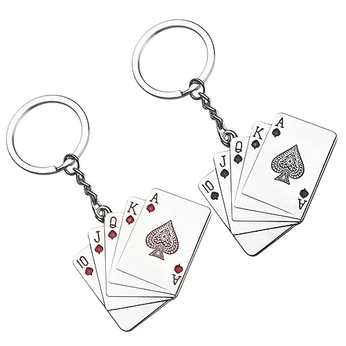 PartyKindom 2Stücke Poker Karten Schlüsselanhänger Kreative Schlüsselanhänger Mit Spielkarten Design Glücksbringer PartyKindom 2Stücke Poker Karten Schlüsselanhänger Kreative Schlüsselanhänger Mit Spielkarten Design Glücksbringer von PartyKindom