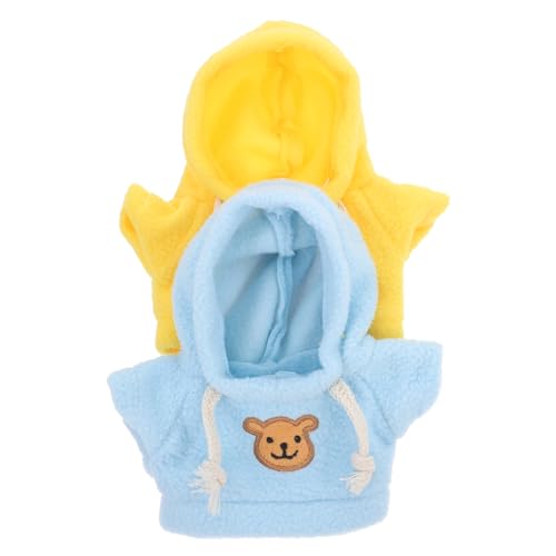 PartyKindom 2stücke Teiliges Plüschbären-Hoodies Für Stofftiere Niedliche Mini-Kleidung Für Puppen Waschbar Und Wiederverwendbar Zum Dekorieren Und Ankleiden Von Kuscheltieren von PartyKindom