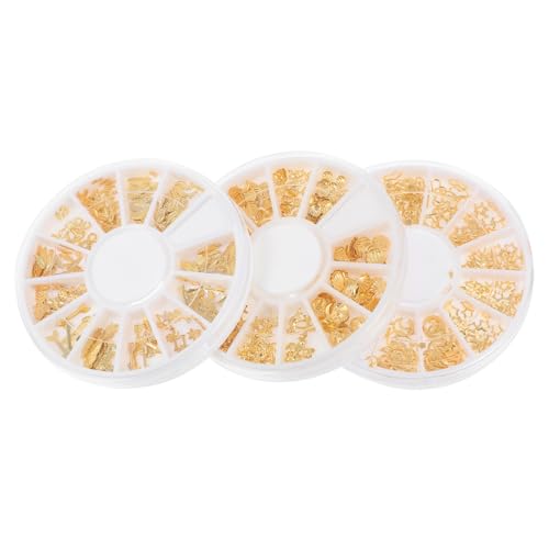PartyKindom 3 Boxen Teiliges DIY Epoxidharz Füller mit Mini Metalllegierungsstickern Charmanten Meeres Ahorn und Stern Motiven für Handyhüllen Schmuck und Kreative Bastelprojekte von PartyKindom