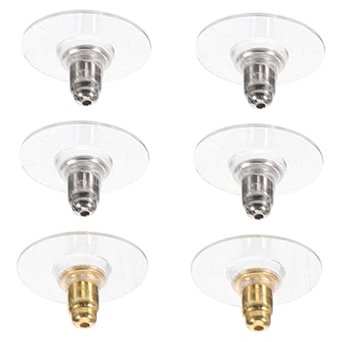 PartyKindom 3 Paare Silber Ohrring Stopper DIY Ohrring Verschlüsse Bruchfest Leicht für Ohrringe Weißgold Gold Silber Packung PartyKindom 3 Paare Silber Ohrring Stopper DIY Ohrring Verschlüsse Bruchfest Leicht für Ohrringe Weißgold Gold Silber Packung von PartyKindom