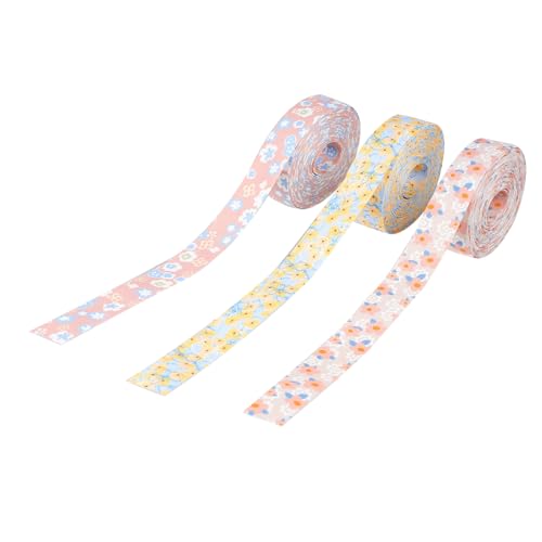 PartyKindom 3 Rollen Geschenkband mit Blumenmuster Bedrucktes DIY Geschenkverpackungsband für Basteln Partydekoration Haaraccessoires Schleifen Vielseitig und Farbenfroh PartyKindom 3 Rollen Geschenkband mit Blumenmuster Bedrucktes DIY Geschenkverpackungsband für Basteln Partydekoration Haaraccessoires Schleifen Vielseitig und Farbenfroh von PartyKindom