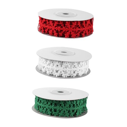 PartyKindom 3 Rollen Weihnachtsbänder Schneeflocken DIY Geschenkband Party Dekoration Rot Grün Weiß für Festliche Geschenkverpackung Hochzeit und Bastelprojekte PartyKindom 3 Rollen Weihnachtsbänder Schneeflocken DIY Geschenkband Party Dekoration Rot Grün Weiß für Festliche Geschenkverpackung Hochzeit und Bastelprojekte von PartyKindom