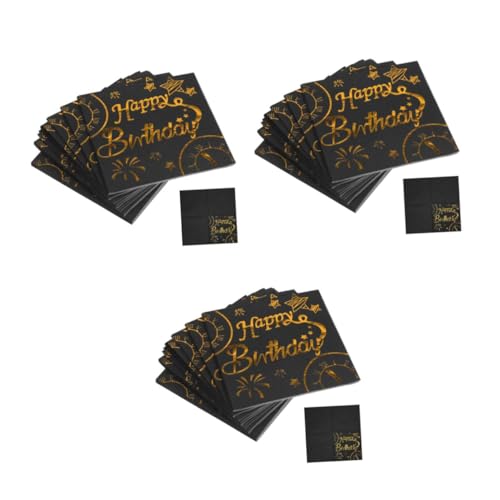 PartyKindom 3 Sätze Geburtstagsserviette Abendessenservietten Alles Zum Geburtstag Servietten Geburtstagstischdekorationen Servietten Für Die Party Black Papier 50 Stück * 3 PartyKindom 3 Sätze Geburtstagsserviette Abendessenservietten Alles Zum Geburtstag Servietten Geburtstagstischdekorationen Servietten Für Die Party Black Papier 50 Stück * 3 von PartyKindom