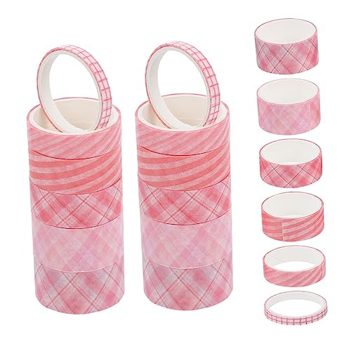 PartyKindom 3 Sätze Washi Klebeband Dekoratives Diy Washi Tape für Planer Scrapbooking und Bastelprojekte Karo Einfach Abziehbar und Rückstandsfrei von PartyKindom