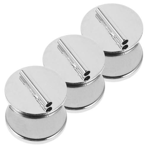 PartyKindom 3 Stück Brosche -Magnetschnalle Magnetischer Verschluss Abzeichen Broschennadel-Konverter Magnetbrosche-Konverter Magnetischer Broschenhalter Magnetstiftkonverter Metall Silber von PartyKindom