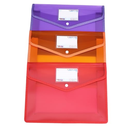PartyKindom 3 Stück Dokumentenordner mit Druckknopfverschluss Pack Zufälligen Farben Orange Rot zur Aufbewahrung von Unterlagen für Büro Schule und Zuhause PartyKindom 3 Stück Dokumentenordner mit Druckknopfverschluss Pack Zufälligen Farben Orange Rot zur Aufbewahrung von Unterlagen für Büro Schule und Zuhause von PartyKindom
