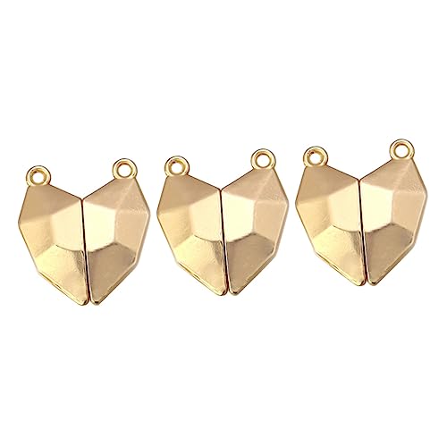 PartyKindom 3 Stück Herz Magnetverschlüsse für DIY Schmuckherstellung Hochwertige und Langlebige Kettenverschlüsse für Armbänder und Geeignet für Kreative Bastelprojekte von PartyKindom