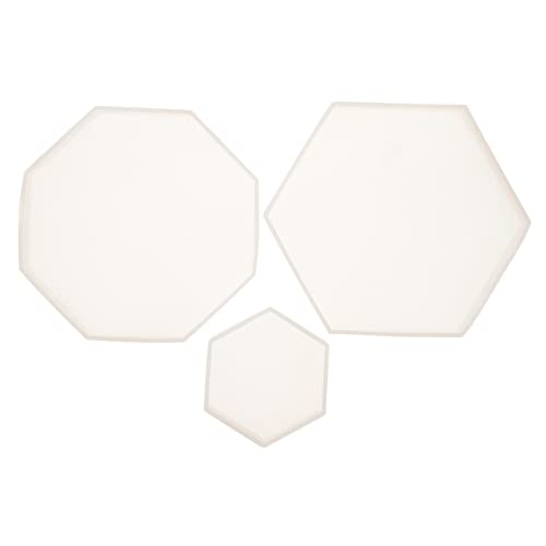 PartyKindom 3 Stück Silikonform Geometrische Formen Untersetzer Gießform für Epoxidharz DIY Tablett Basteln Kreativformen Langlebig Leicht Entformbar für Heimdekoration und Geschenkideen von PartyKindom