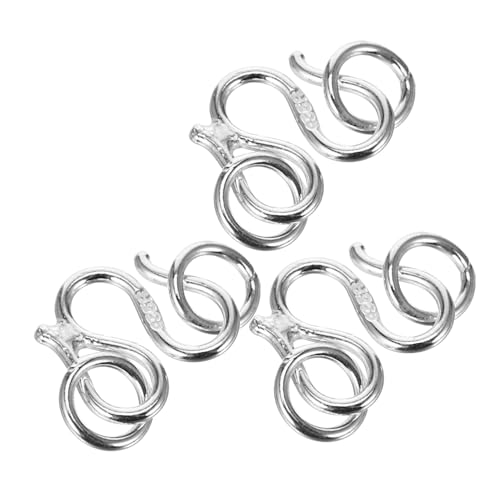 PartyKindom 3 Stück Sterlingsilber Schmuckverbinder Glatter DIY Armband Halskettenverschluss Mittlere Einfache Installation Hautfreundlich Geeignet für Kreative Schmuckherstellung PartyKindom 3 Stück Sterlingsilber Schmuckverbinder Glatter DIY Armband Halskettenverschluss Mittlere Einfache Installation Hautfreundlich Geeignet für Kreative Schmuckherstellung von PartyKindom