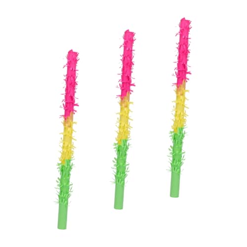 PartyKindom 3 Stück Teiliges Buntes Piñata Schläger Leicht für Fiesta Partyspiele und Mexikanische Feierlichkeiten für Geburtstags und Karnevalspartys von PartyKindom