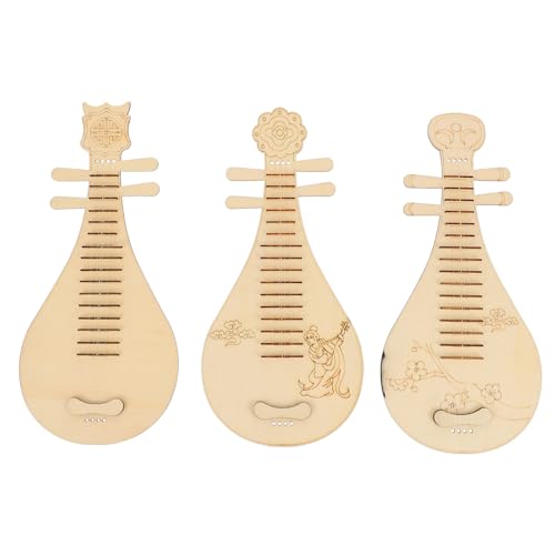 PartyKindom 3 Stück Teiliges Chinesisches Holz Musikinstrument DIY Holz Pipa mit Traditionellem Design zum Musikhören und Kreativen Malen für Junge Mädchen Jungen PartyKindom 3 Stück Teiliges Chinesisches Holz Musikinstrument DIY Holz Pipa mit Traditionellem Design zum Musikhören und Kreativen Malen für Junge Mädchen Jungen von PartyKindom