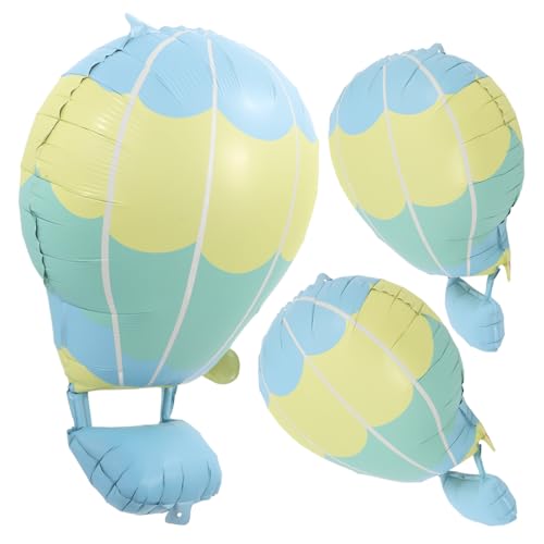 PartyKindom 3 Stück Teiliges Matte Aluminiumfolien Heißluftballons Dekorative Party Luftballons für Geburtstagsfeier Shower Festival und Fotohintergrund Dekoration von PartyKindom