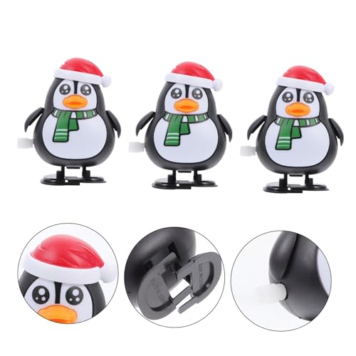 PartyKindom 3 Stück Weihnachtliche Aufziehspielzeuge Pinguin Laufspielzeug Xmas Party Mitgebsel von PartyKindom