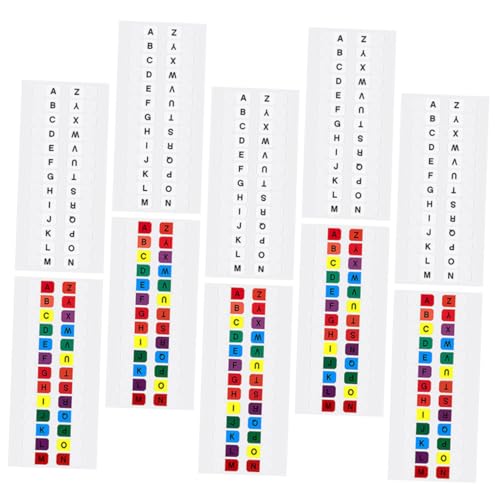 PartyKindom 30 Blatt Alphabetische Index Tabs Kleine Haftende Notizen Farbige und Wasserfeste Seitenmarkierungen für Organisation von Notizen und Dokumenten von PartyKindom