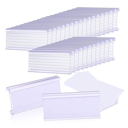 PartyKindom 30 Sets Drahtregal Etiketten Transparente Etikettenhalter Aus Pvc Für Drahtregale Etikettenhalter Für Drahtregale Regaletiketten Für Drahtregale von PartyKindom