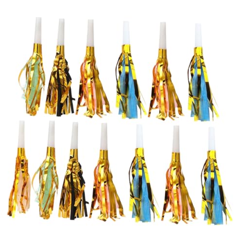 PartyKindom 30 Stck Teiliges Party Fransen Blowout mit Bunten Tröten und Pfeifen Langlebige Noisemaker für Kindergeburtstag Hochzeit und Festlichkeiten Ergonomisch Gestaltet Farbenfrohe von PartyKindom