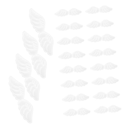 PartyKindom 30 Stück Aufnäher Angel Wings Weiß Dekorative Stoffapplikationen für Kleidung Jacken DIY Bastelprojekte Leichte Detaillierte Motive als Näh Bügelpatches von PartyKindom