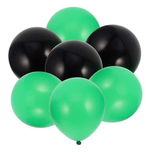 PartyKindom 30 Stück Ballonanzug Geburtstag Luftballons Latexballons Luftballons Für Geburtstagsfeier Babypartyballons Schwarze Und Grüne Luftballons Grüner Ballon Emulsion von PartyKindom