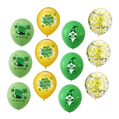 PartyKindom 30 Stück Ballonanzug Geburtstagsfeier Partyzubehör Ballondekor Blaue Luftballons Grün Shamrock -ballon Latexballons Partydekoration St. Patricks Day Luftballons Emulsion von PartyKindom