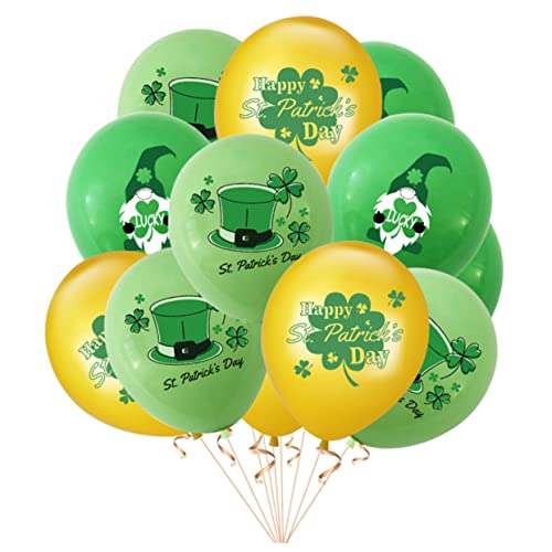 PartyKindom 30 Stück Ballonanzug Partyzubehör Für Luftballons Für Shamrockballons Grüner Ballon St. Patrick's Day Partyballon St. Patricks Day Luftballons Latexballons Emulsion von PartyKindom