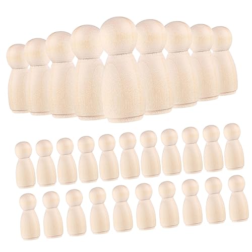 PartyKindom 30 Stück DIY Holzpuppen Unbemalte Kegelpuppen für Bastelbedarf für Deko Projekte für Kreative Aktivitäten und PartyKindom 30 Stück DIY Holzpuppen Unbemalte Kegelpuppen für Bastelbedarf für Deko Projekte für Kreative Aktivitäten und von PartyKindom