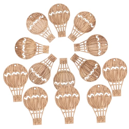 PartyKindom 30 Stück Heißluftballon Holzscheiben Leichtes Holz für DIY Bastelprojekte Glatte Oberfläche Sichere Holzausschnitte Kinderfördernd Partydeko Wandfenster Schmuck von PartyKindom