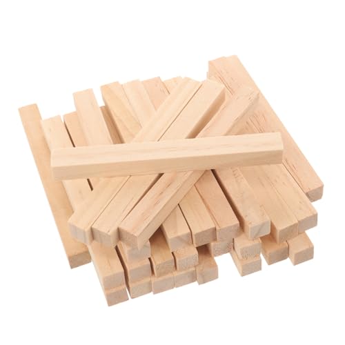 PartyKindom 30 Stück Holzdübelstäbchen Unvollendete Holzstäbe für Bastelprojekte für DIY Dekoration und Handwerksarbeiten Langlebig und Vielseitig Einsetzbar von PartyKindom