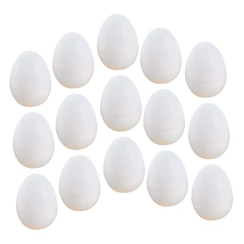 PartyKindom 30 Stück Ostereier Mini Riss gefüllt Ebenen Dekorationen teigroller ostern easter eggs egg hunt dekoracje wielkanocne simuliertes Eierdekor gefälschte Eierdekoration Plastik Weiß von PartyKindom