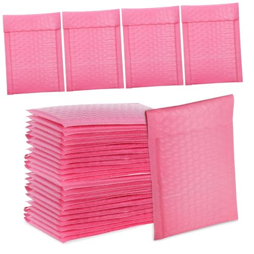 PartyKindom 30 Stück Teiliges Gepolsterte Bubble Mailer Versandtaschen Selbstklebend Mädchenpink Leichte Kompakte Versandumschläge für Schmuck Karten Kleine Geschäftspakete Stoßfest und PartyKindom 30 Stück Teiliges Gepolsterte Bubble Mailer Versandtaschen Selbstklebend Mädchenpink Leichte Kompakte Versandumschläge für Schmuck Karten Kleine Geschäftspakete Stoßfest und von PartyKindom