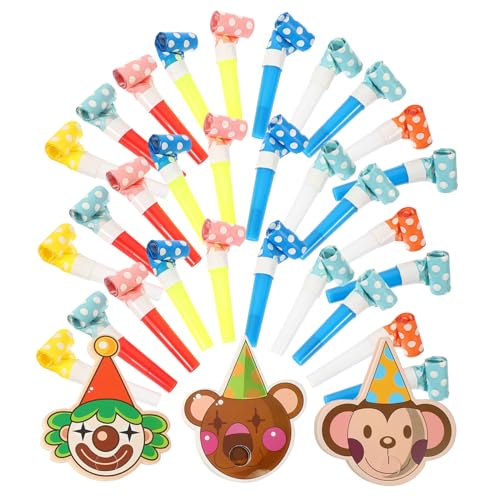 PartyKindom 30 Stück Teiliges Party Blower Kindergeburtstag Bunte Cartoon Tröten Luftrüssel Noisemaker Leichte Partydekoration für Feste Versammlungen Mitgebsel Kindergeburtstag Spaßige von PartyKindom