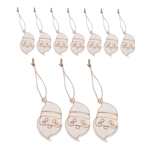PartyKindom 30 Stück Teiliges Weihnachts Diy Holzset Santa Claus Anhänger mit Vorgelochten Holzscheiben und Schnur Bemalbare Holzplatten für Kreative Holzmalerei Baumschmuck und PartyKindom 30 Stück Teiliges Weihnachts Diy Holzset Santa Claus Anhänger mit Vorgelochten Holzscheiben und Schnur Bemalbare Holzplatten für Kreative Holzmalerei Baumschmuck und von PartyKindom