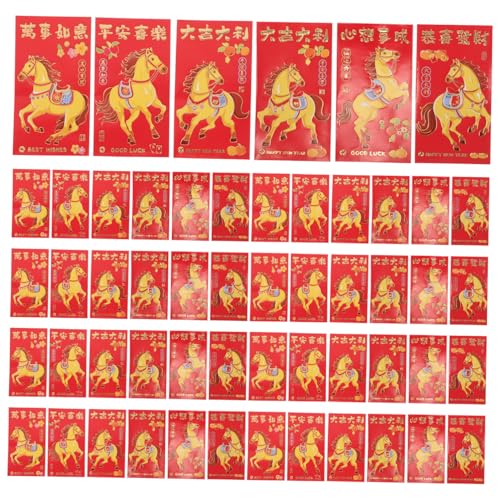 PartyKindom 300 Stk. Rote Umschläge Jahr Des Pferdes Kreative Hongbao Glücksgeldumschläge für Frühlingsfest Hochzeit Geburtstag Festliche Geldgeschenke PartyKindom 300 Stk. Rote Umschläge Jahr Des Pferdes Kreative Hongbao Glücksgeldumschläge für Frühlingsfest Hochzeit Geburtstag Festliche Geldgeschenke von PartyKindom