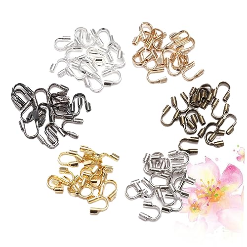 PartyKindom 300 Stück DIY Schmuckzubehör Teile zur Schmuckherstellung Schlüssel Draht schmuck machen schmuckherstellung zubehör DIY Schmuck Positionierungsrohr DIY Schmuck Fadenschutz Silver von PartyKindom