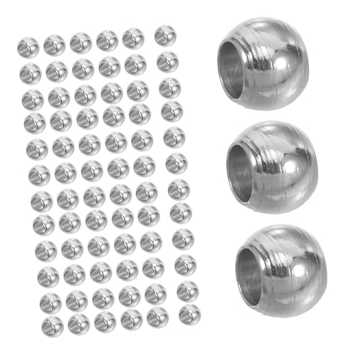 PartyKindom 300 Stück Edelstahlperlen hohle Abstandsperlen Spacer Perlen Zubehör zur Herstellung von Armbändern Halsketten Armbänder Schmuckperlen Schmuckzubehör machen Rostfreier Stahl Silber von PartyKindom