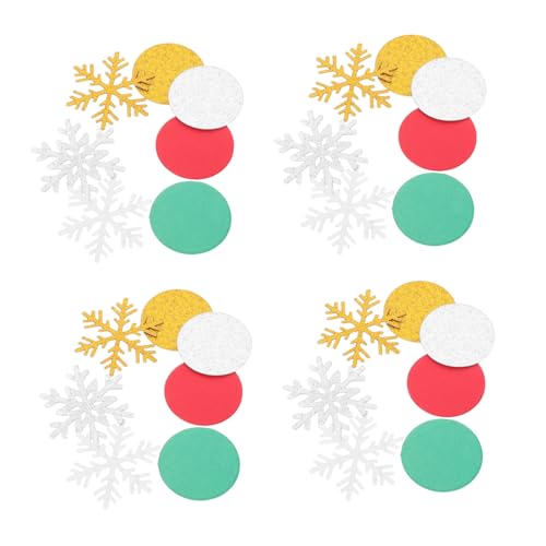 PartyKindom 300 Stück Glitzernde Papierstreusel für Festliche Tischdekoration Vielseitig Einsetzbar für Party Winterfeiern Rote Grüne Goldene und Silberne Farben von PartyKindom