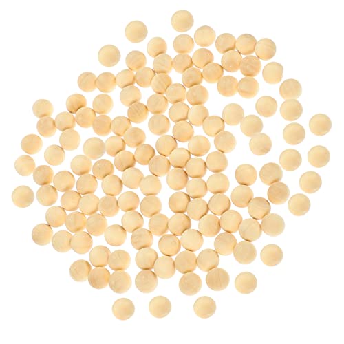 PartyKindom 300 Stück Kindermalerei Handgefertigte Perlen Formen Basteln Handwerk Runden Mini Groß Ohne Löcher Farbe Diy Craft Ball Perlen Runde Perlen Lose Holzteile Kleine Holzperlen Bambus von PartyKindom