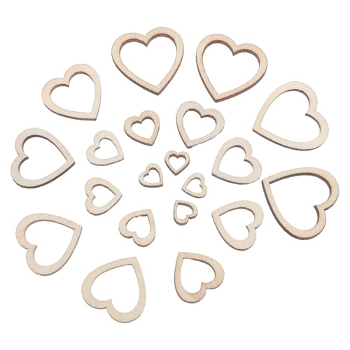 PartyKindom 300 Stück Unfertige Natürliche Hohle Herzformen für Hochzeiten Valentinstag Dekorationen und Diy Projekte Rustikale Holzornamente für Kreative Bastelideen von PartyKindom