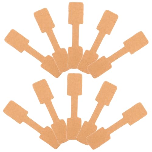 PartyKindom 300Stücke Schmuck Preisschilder aus Braunem Kraftpapier Quadratische für Ringe und Armbänder für Geschäfte Messen und Langlebig von PartyKindom