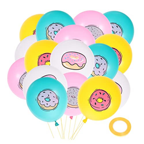 PartyKindom 32 Stück Donut-latexgas Hochzeitsdeko Donut-partyzubehör Luftballons Partydekoration Partyballons Donut-latexballons Hochzeits-donut-ballons-dekoration Luftballons Emulsion von PartyKindom