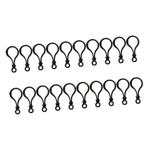 PartyKindom 32 Stück Teiliges Kunststoff Schlüsselanhänger Clips Robuster Lobster Karabinerhaken Leicht und Kompakt Vielseitig für DIY Schmuck Lanyard und Schlüsselband Zubehör Schwarz von PartyKindom