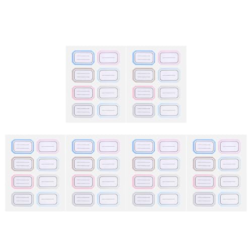 PartyKindom 36 Blatt Selbstklebende Beschriftungsaufkleber Bunte Handbeschriftungs Etiketten Praktische Sticker für Küche Büro und Lagerung Klassifizieren von Gegenständen von PartyKindom
