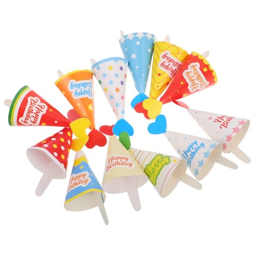 PartyKindom 36 Stück Kuchenhutdekoration Tortenaufsätze für Geburtstagsfeiern kuchendekoration selber machen Partyhüte für Geburtstagsparty Eistüte Hut Papier PartyKindom 36 Stück Kuchenhutdekoration Tortenaufsätze für Geburtstagsfeiern kuchendekoration selber machen Partyhüte für Geburtstagsparty Eistüte Hut Papier von PartyKindom