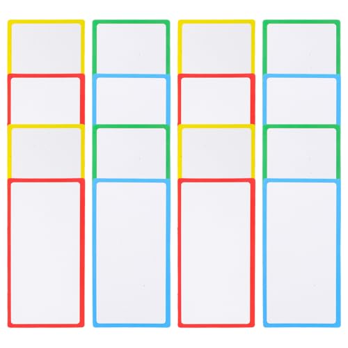 PartyKindom 36 Stück Magnetische Namensschilder Wiederverwendbare Beschreibbare Etiketten mit Magnet Abwischbare Leere Karten Blau Rot Grün und Gelb für Kühlschrank Whiteboard und von PartyKindom