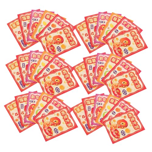 PartyKindom 36 Stück Teiliges Rote Umschläge Jahr Schlange Papiergeldbeutel mit Goldfoliertem Muster für Frühlingsfest Neujahrsgeschenk Traditionelle Chinesische Dekoration von PartyKindom