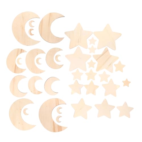 PartyKindom 36 Stück Teiliges Unvollendete Holzscheiben Stern und Mond zum Bemalen Doppelseitig Bemalbar Vielseitige DIY Bastelstücke für Heimdeko und Festdekoration Einfache Handhabung PartyKindom 36 Stück Teiliges Unvollendete Holzscheiben Stern und Mond zum Bemalen Doppelseitig Bemalbar Vielseitige DIY Bastelstücke für Heimdeko und Festdekoration Einfache Handhabung von PartyKindom